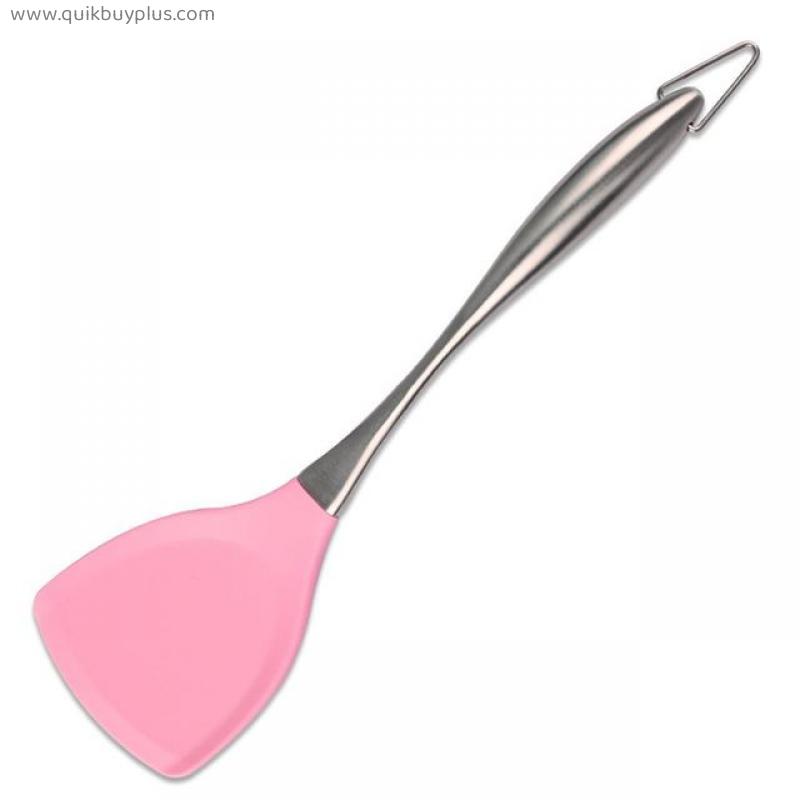 Pink Cooking Tools Stainless Steel Handle Kitchenware Dinnerware Tableware Heat Resistant Silicone Kitchen Utensils Accessories