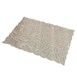 Placemat 6 Pack Decorative Placemats PVC Table Mats Insulation Pads Bronzing Leaves Square for Home Kitchen