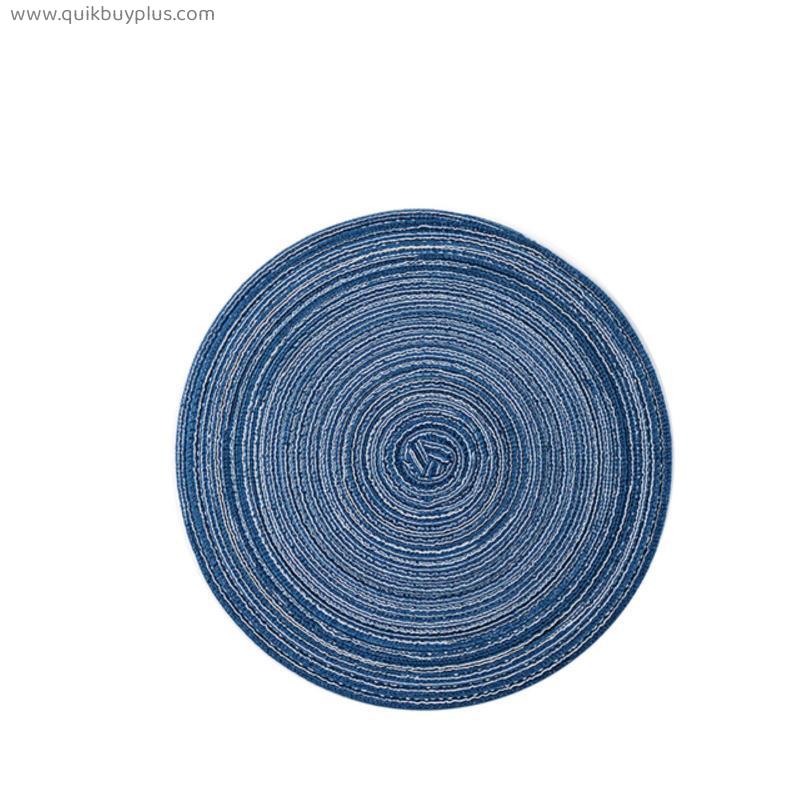 Placemat 8 pcs Round Placemats and 12 Pcs Coasters Heat Resistant Washable and Anti-slip Woven Place Mats for Outdoor Kitchen Indoor Dinner