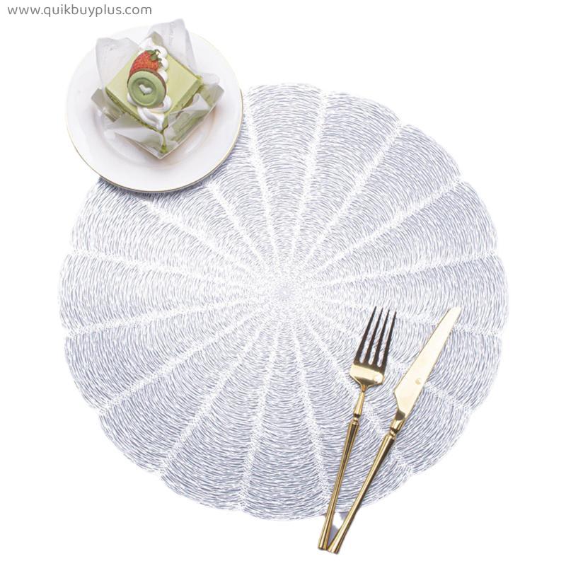 Placemat Bronzing Placemats Set of 3 PVC Washable Hollow for Home Table Hotel