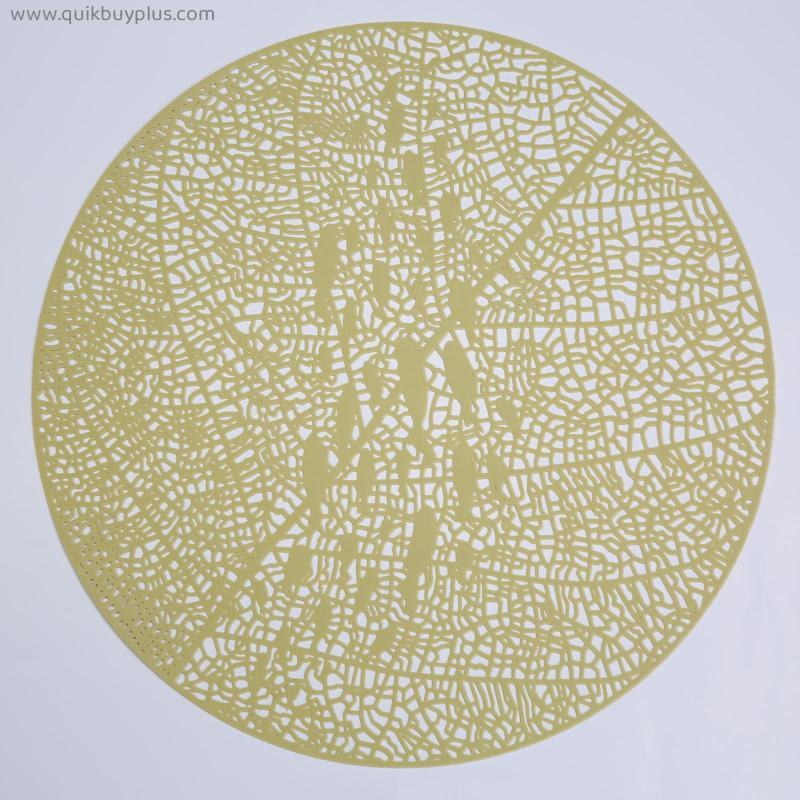 Placemat Sets of 6 PVC Placemats Round Fish Design for Morden Kitchen Dining Table Wedding Placemat