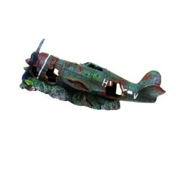 Plane Wreckage Decor Mini Resin Adornment Landscape Ornament Decoration For Aquarium