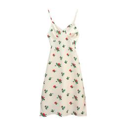 Plus Size Flower Printed Spaghetti Strap Women Dress 2022 Summer Hot Selling Chic Sleeveless V Neck High Waist Plus Mini Dress