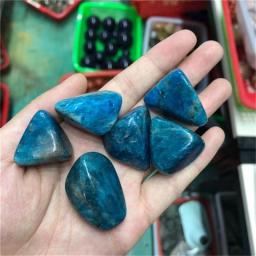 Polished Natural Blue Apatite Tumbled Crystals Healing Stones For Feng Shui