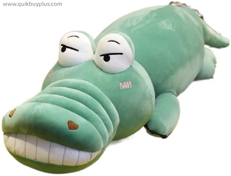 Popular Cartoon Animal Pillow Stuffed Crocodile Doll Soft Plush Plush Toy Decoration (Color : Light Green, Size : 70CM)