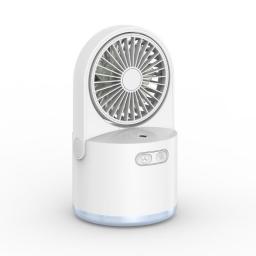 Portable Humidifier Fan 2000mAh Rechargeable Desktop Water Cooling Fan Misting AC Fan 3 Speeds for Room Office Camp