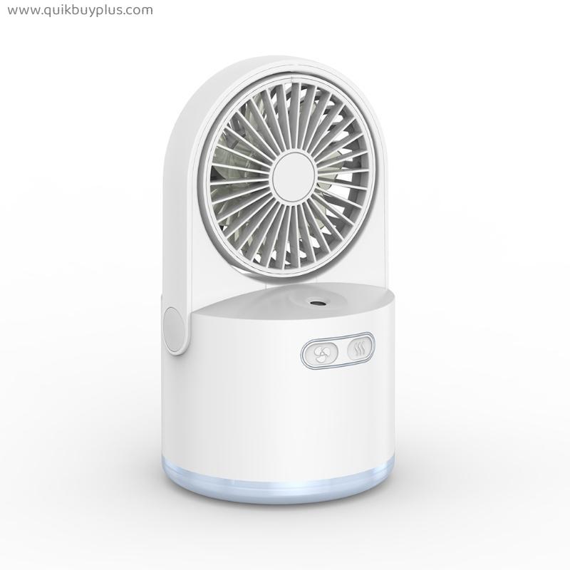 Portable Humidifier Fan 2000mAh Rechargeable Desktop Water Cooling Fan Misting AC Fan 3 Speeds for Room Office Camp