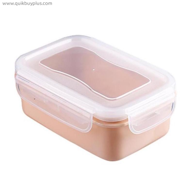 Portable Round/Rectangle Kitchen Organizer Food Storage Container Seal Crisper Lunch Box Small Lunch Box Soup Bowl