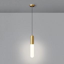 Postmodern Brass Pendant Light LED Dimmable Bed Head Chandelier malist Home Bedroom Suspended Light Fixture Indoor Hallway Aisle Decor Ceiling Hanging Lamp H14.58in