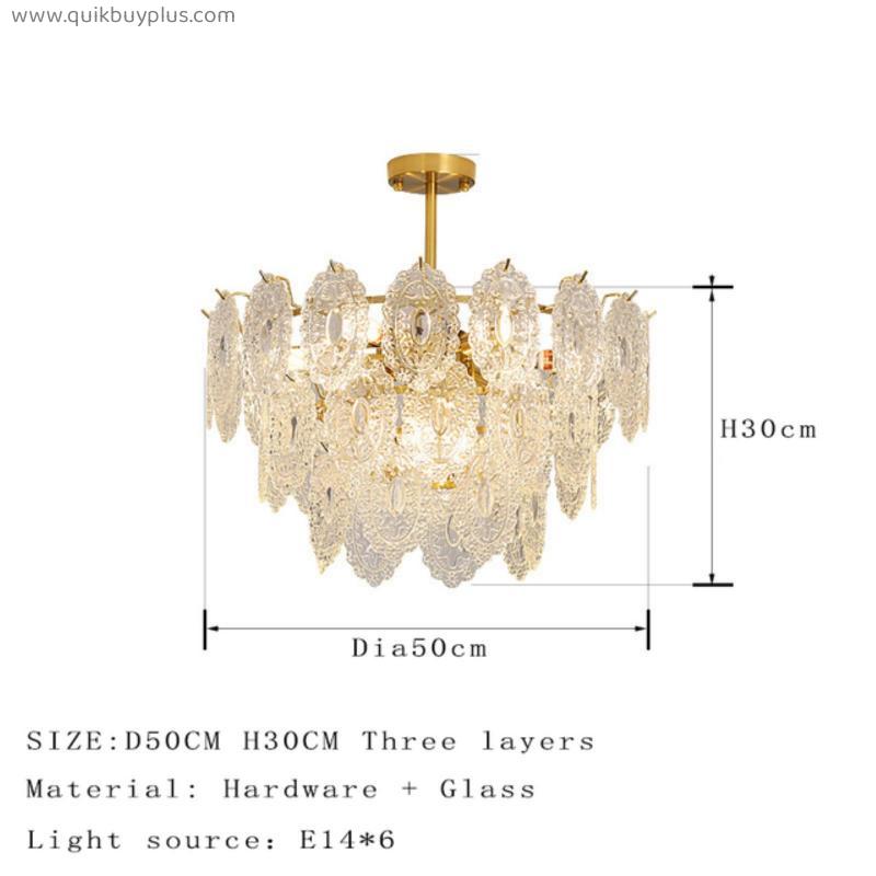 Postmodern Light Luxury Crystal Chandelier Living Room Lamp Design Sense Glass Nordic Creative Master Bedroom Chandelier