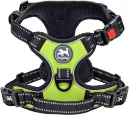 PoyPet No Pull Dog Harness, Reflective Vest Harness with 3 Buckles and Easy Control Handle(Green,XS)
