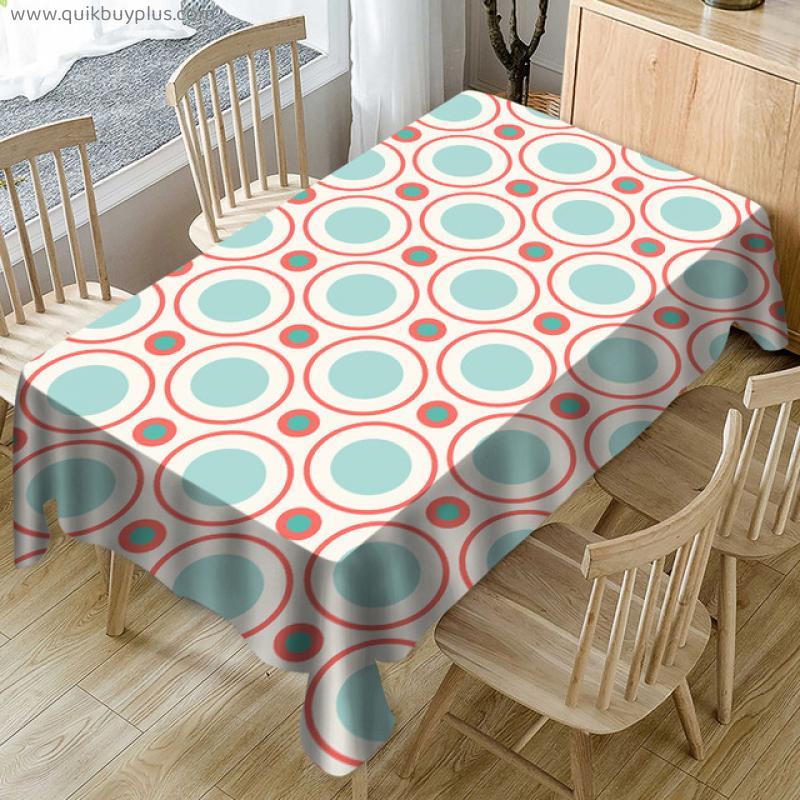 Printed Geometric Star Table Cloth Waterproof Rectangular Tablecloth Halloween Decorations for Home Outdoor Manteles