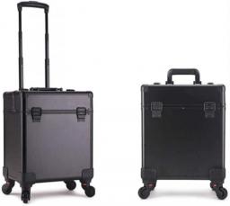 Professionele cosmetische koffer met grote capaciteit, nageltatoegeringskoffer voor de vervolgartiest, draagbare draagbare cosmetische opbergkoffer.