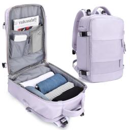 Purple Backpack Multifunctional Travel Bag Big Capactiy Backpack Shoulder Bags for Women with Independent Shoes Pocket Backpack