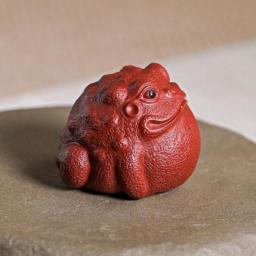 Purple Clay Golden Toad Tea Pet Tea Tray Ornament Creative Animal Model Decorations Pottery Tea Set Accessories