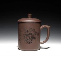 Purple Clay Tea Cup With Cover 400ml Purple Teacup Grit Tea Set On Sale Chinese Teacup