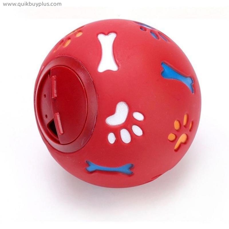Puzzle Resistant Balls Squeaky Rubber Cleaning Puppy Play Leakage Food Dog Ball Toys Pet Supplies Chew Pet Toys  Puppy Chew toys