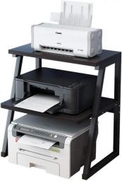 QIAOLI 3 Tiers Desktop Bookshelf Printer Stand Desk Organizer Multifunction Storage Rack Display Shelf For Office Supplies