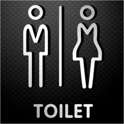 QINTH Restroom Door Signs, Men's And Women's Restroom Signs, Acrylic Toilet Signs, Bathroom Door Decor, 3D Raised Icons, For Offices, Businesses, And Restaurants