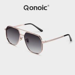 QONOIC New Polarized Sunglasses Men Driving High Quality Sunglasses Fashion Toad Glasses Aviator Glasses UV400 QP7155