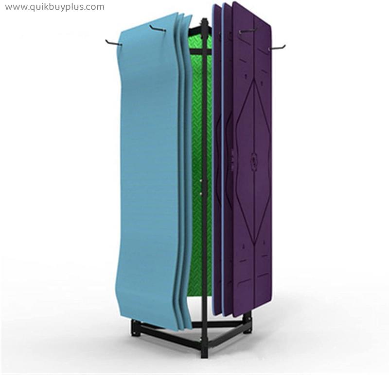 QinWenYan Yoga Mat Storage Rack Shelf Metal Yoga Mat Rack Freestanding Black Storage Holder For Roller Foam/Exercise Pad Home Gym Organizer for Home (Color : Black, Size : 180x70cm)