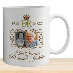 Queen Elizabeth II Memorial Mug Ceramic Cup England Queen Elizabeth Platinum Jubilee 1952-2022 Commemorating Collect Coffee Mugs