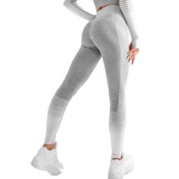 Quick drying peach hip fitness pants women's European and American knitted tight sports pants high waist hip lifting Yoga Pants