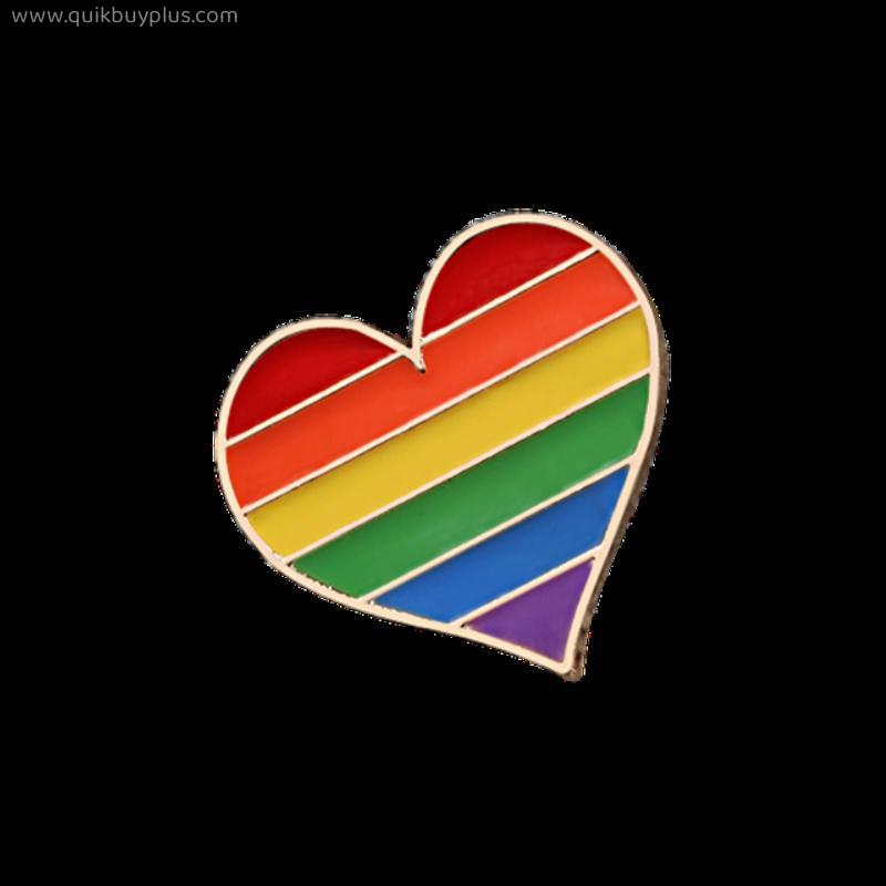 Rainbow Pin Gay Pride Brooch Cartoon Sheep Heart Enamel Lapel Pins Clothes Brooches Unisex Jewelry Gift Rainbow pencil Pin Badge