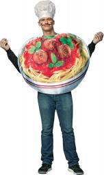 Rasta Imposta Adult Spaghetti And Meatballs Costume Red