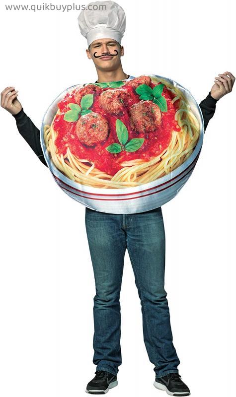 Rasta Imposta Adult Spaghetti and Meatballs Costume Red