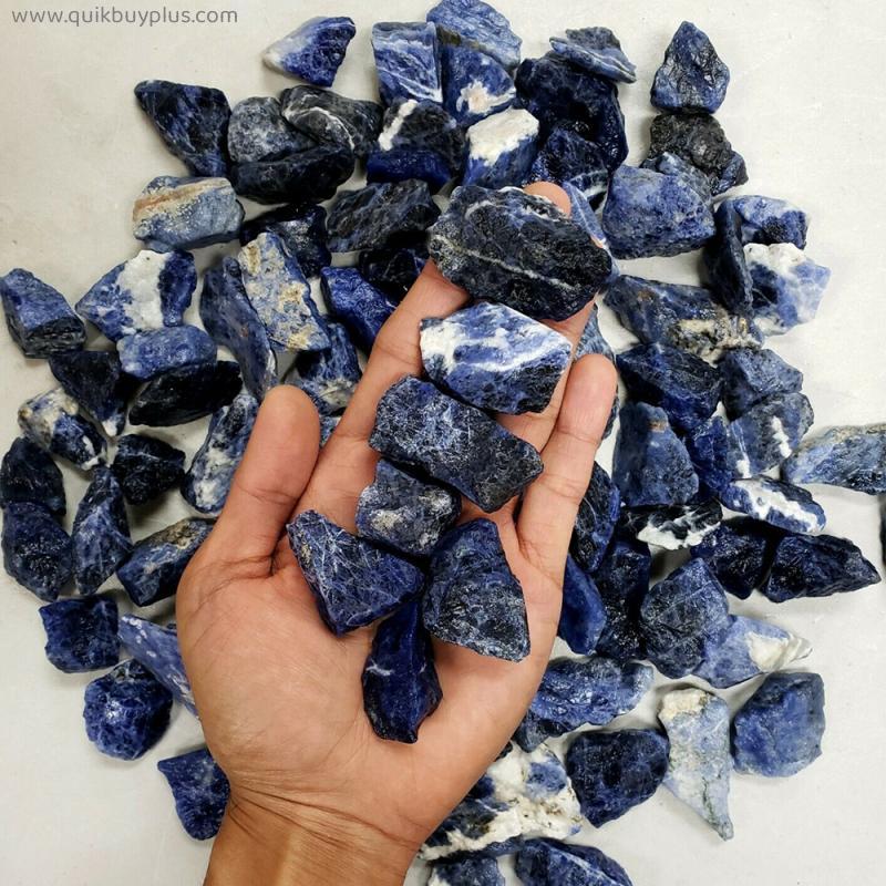Raw Blue Sodalite Crystal Natural Sodalite Rough Stones Rocks Energy Mineral Home Decoration