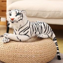 Realistic tiger leopard deer plush plush toy wild animal simulation white tiger jaguar doll child birthday gift