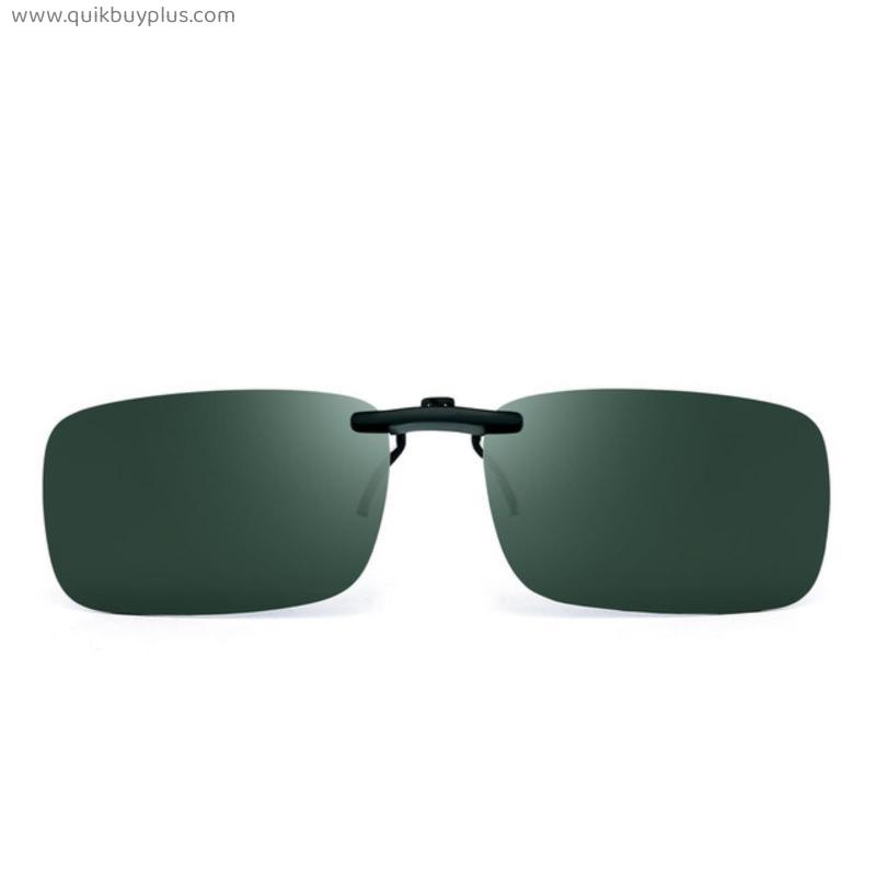 Rectangle Polarized Clip On Sunglasses Women Men Filp up Sunglasses for Glasses UV400