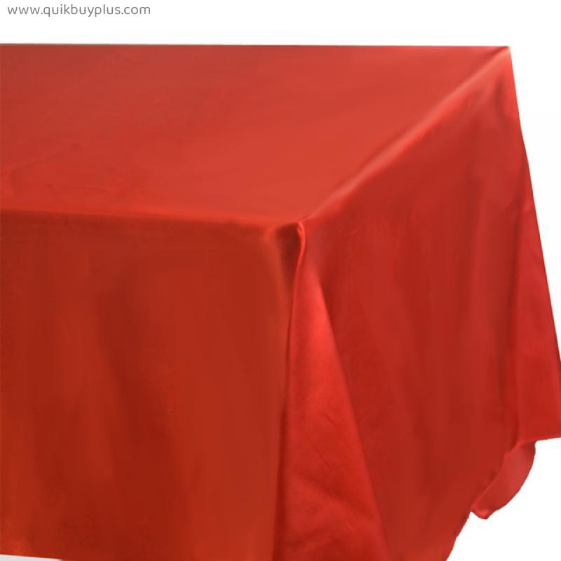 Rectangle Satin Tablecloth Overlays Wedding Banquet Tapete Home Dining Table Cover Christmas Halloween Birthday Table Cloth