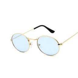 Retro Classic Metal Round Sunglasses Women Small New Retro Brand Black Blue Pink Transparent Glasses Tone