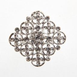 Rhinestone Crystal Flower Brooches Pins For Wedding Bouquet Brooch Pin For Bridal Party Bags Clothes Gift Box