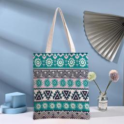 Rhombus Canvas Handbag Promotional Gift Cotton Bag Shoulder Canvas Bag Printing Portable Canvas Bag Messenger Bag