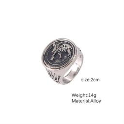 Ring For Women Girls Snake Smile Fashion Men Jewelry Vintage Ancient Silver Color Punk Gothic Adjustable Rings