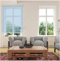 Roller Shades Living Room One-Way See Through & Mirror Reflection, Blue-Silver Blinds/Curtain - Sun Blocking, with Install Accessories (Size : 150×100cm/59×39in)