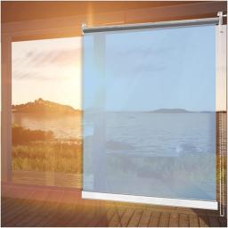 Roller Shades One Way Mirror Window, Sunshade Insulation Roll-up Blinds, One-Way See-Through & Sun Blocking Reflective, Balcony Living Room Curtain (Size : 130×200cm/51×78in)