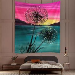 Romantic Tropical Bohemian Style Landscape Tapestry Wall Hanging Decor Tapestry Kawaii Room Decor Room Decoration Tapestry