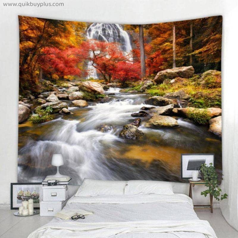 Room Decor Posters 3D Landscape Waterfall Landscape Decoration Tapestry Mandala Decoration Tapestry Bohemian Decoration Tapestry Bedroom Tapestry 200*150cm