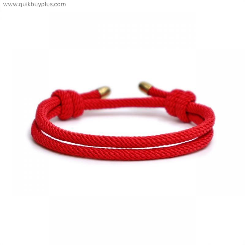 Rope Bracelets Men Women Handmade Adjustable Red Thread Bracelet Couple Friend Gift