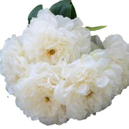 Rose peony Artificial flowers silk white peonies for spring Home wedding Decoration fake flowers wholesale flores