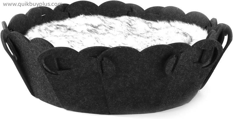 Round Dog Bed, Easy To Clean Pet Bed for Cats for All Seasons for Small Dogs