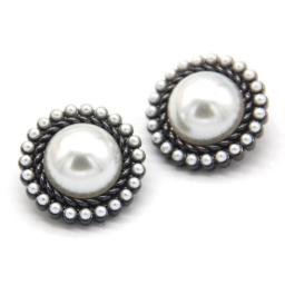 Round Pearl Jewelry Gold Metal Women Coat Buttons For Clothing Vintage Jacket DIY Crafts Decorative Sewing Accessories Wholesale