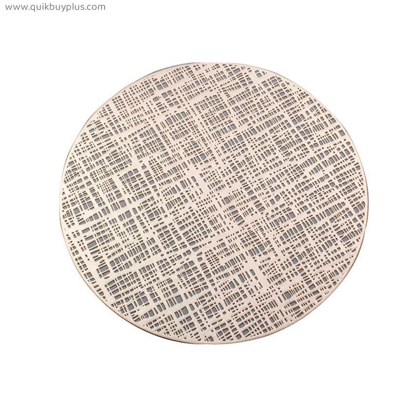 Round PlaceMats Sets of 6, PVC Place Mats Durable Non-slip for Restaurant,Cafe and Home Kitchen Decoration