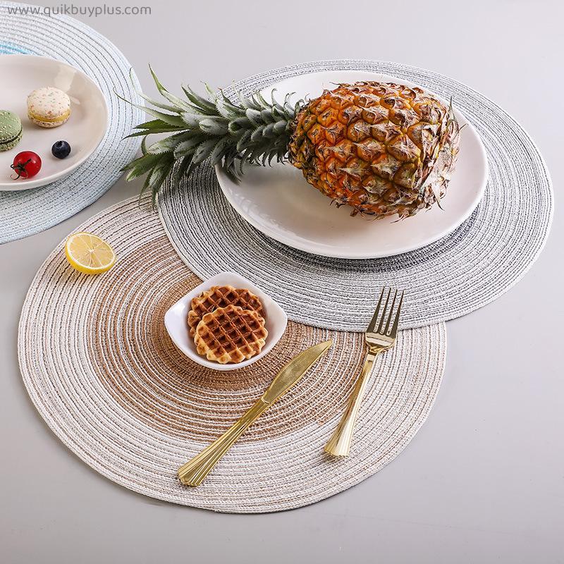 Round Potholder Table Mat Nordic Western Placemat Bowl Mat Tea Coaster Japanese Style Cotton And Linen Dinner Plate Mat