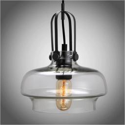 Rustic Pendant Light Modern Minimalist Glass Chandelier Industrial Vintage Pendant Light E27 Retro Ceiling Lamp with Glass Lamp (Color : B, Size : 33cm)