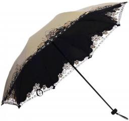SBSNH Compact Folding Umbrella For Manually Opening And Closing Weatherproof Sun Protection Umbrellas，three Fold Umbrella